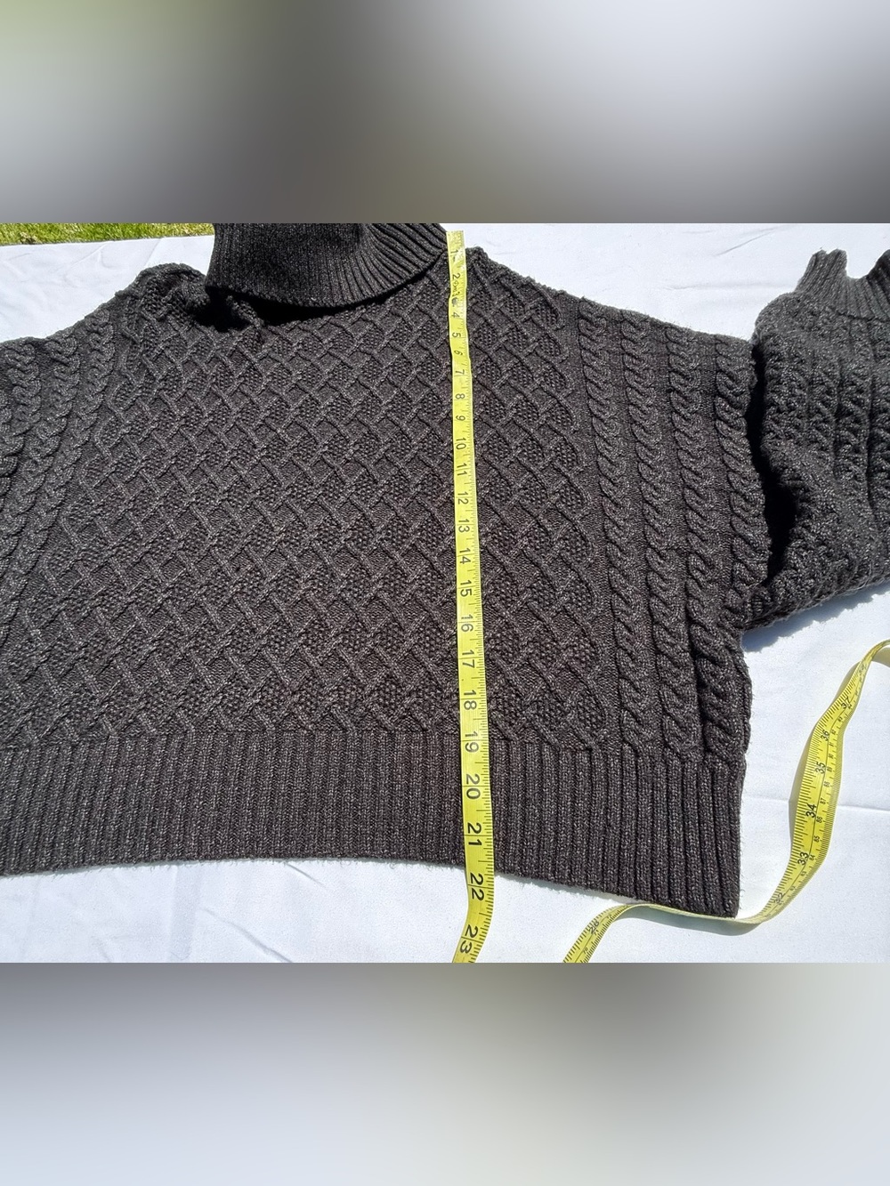 Zara Black Cable-Knit Turtleneck Sweater - Picture 6 of 6